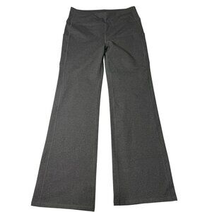 Stelle Womens Flare Yoga Pants Size L 87% Polyester Dark Gray Stretch High Waist